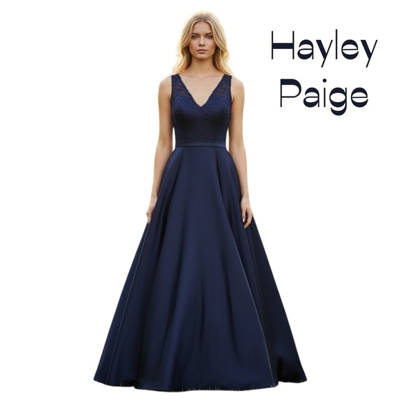 Hayley Paige Occasions Dresses & Skirts - Hayley Paige Navy Maxi Dress Size 14
